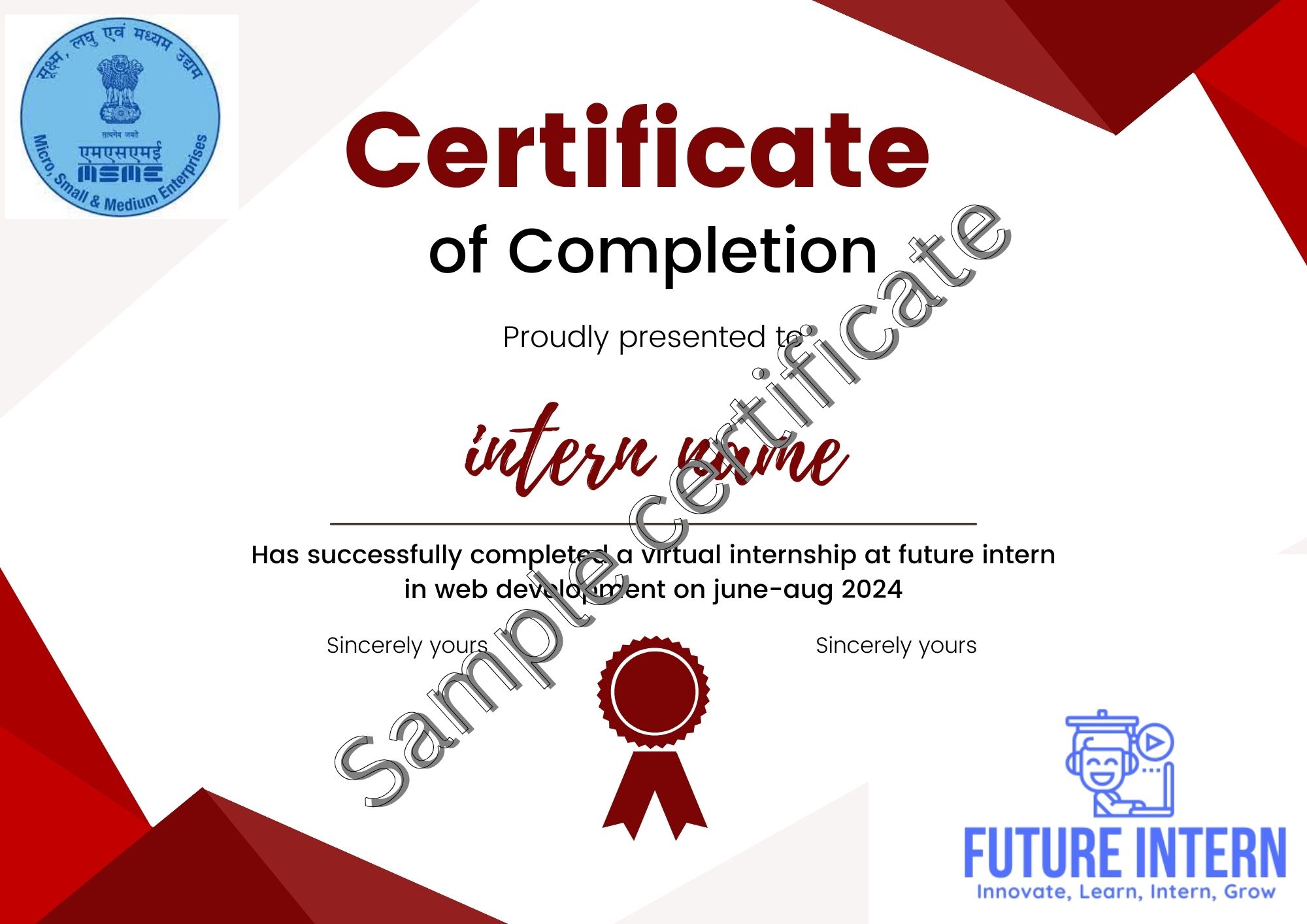 Sample Certificate